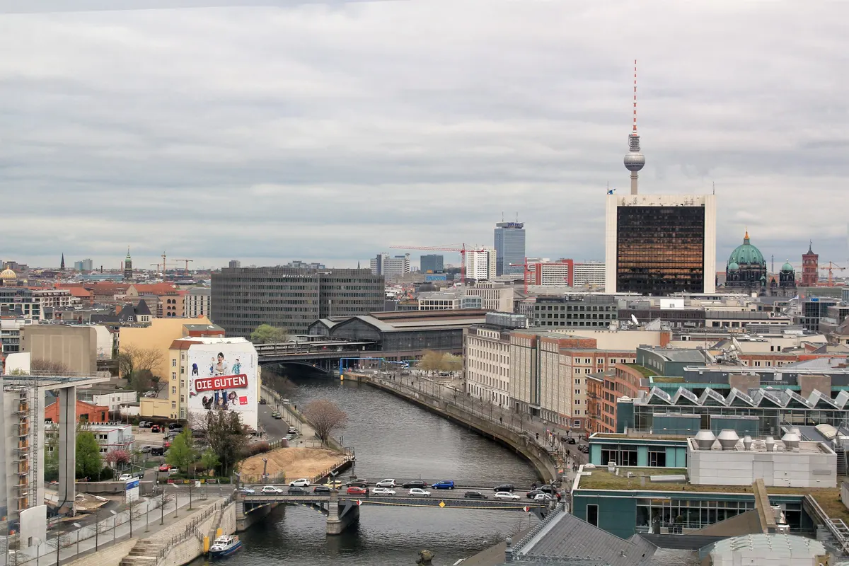 Berlin skyline viewed from the Reichstag dome